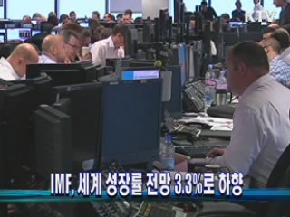 IMF, 세계 성장률 전망 3.3%로 하향