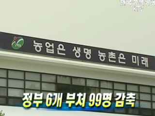 정부 6개 부처 99명 감축