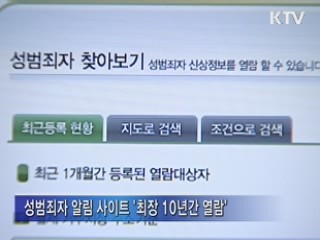 성범죄자 신상정보 최초 우편 고지