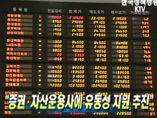 "증권·자산운용사에 유동성 지원 추진"