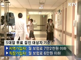 무료 암검진 선정기준 완화