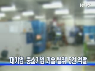 '대기업, 중소기업 기술 탈취' 5건 적발