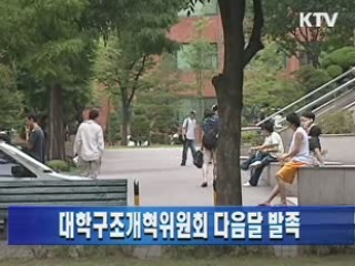 대학구조개혁위원회 다음달 발족