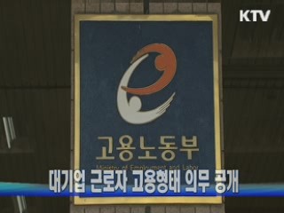 대기업 근로자 고용형태 의무 공개