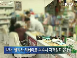 약사·한약사 리베이트 받으면 처벌