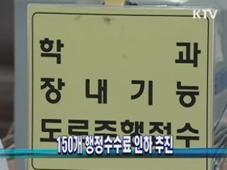 150개 행정수수료 인하 추진