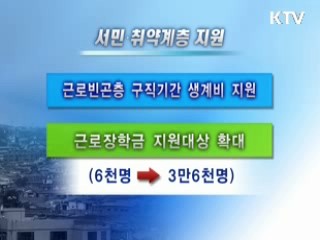 서민·근로자 등 계층별 지원 확대