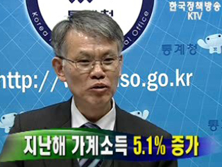 지난해 가계소득 5.1% 증가