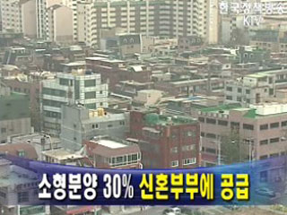 소형분양 30% 신혼부부에 공급