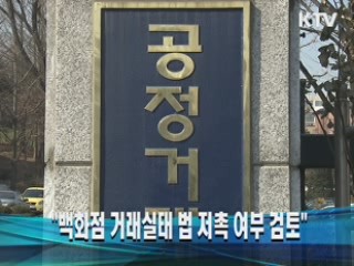 "백화점 거래실태 법 저촉 여부 검토"