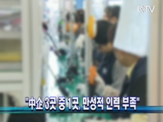 "中企 3곳 중 1곳, 만성적 인력 부족"