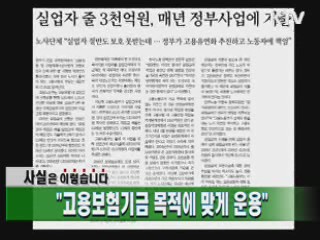 "고용보험기금 목적에 맞게 운용"