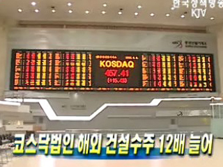 코스닥법인 해외 건설수주 12배 늘어