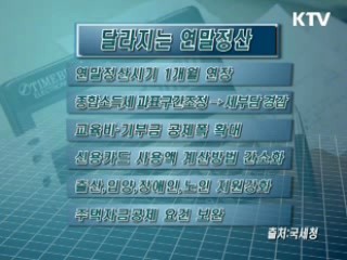 올해부터 달라지는 연말정산 시리즈1