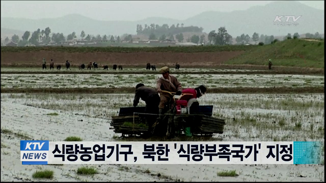 식량농업기구, 북한 '식량부족국가' 지정