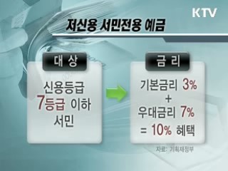서민전용 예금·보험 나온다
