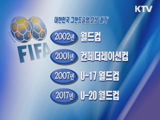 2017년 U-20 월드컵 유치 성공···'그랜드슬램' 완성