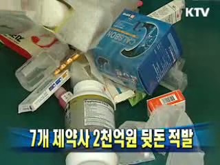 7개 제약사 2천억원 뒷돈 적발