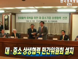 대·중소 상생협력 민간위원회 설치