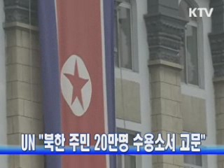 UN "북한 주민 20만명 수용소서 고문"