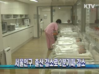 서울인구, 출산 감소로 2분기째 감소