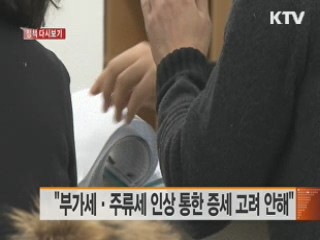 "부가세·주류세 인상 통한 증세 고려 안해" [정책 다시보기]