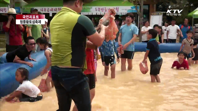 청풍 황토섬 축제 "한바탕 진흙놀이 즐겨요" [국민리포트]