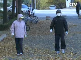 기온 '뚝'강한 바람…철원 영하 5도