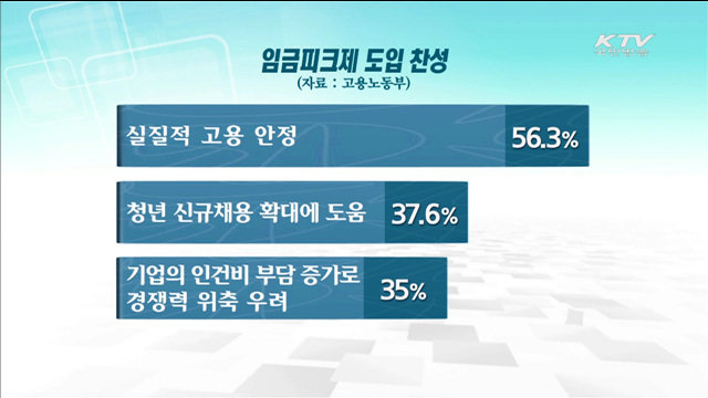 임금피크제 '73% 찬성'…정부 지원 확대 검토