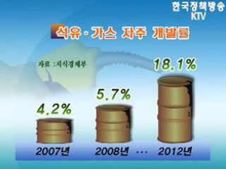 석유.가스 자주 개발률 2012년까지 18%