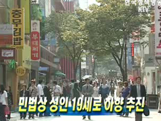 민법상 성인 19세로 하향 추진