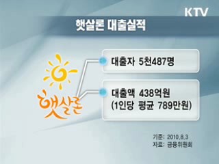 출발좋은 햇살론 '서민햇살' 되려면