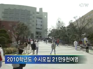 2010학년도 입학사정관제 대폭 확대