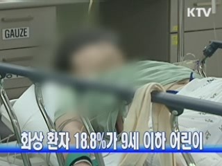 화상 환자 18.8%가 9세 이하 어린이