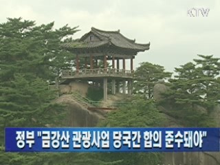 정부 "금강산 관광사업 당국간 합의 준수돼야"