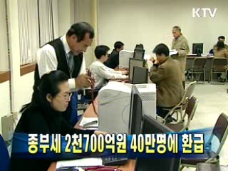 종부세 2천700억원 40만명에 환급