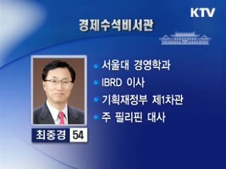 행안부 장관 맹형규·경제수석 최중경