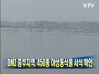 DMZ 중부지역, 450종 야생동식물 서식 확인