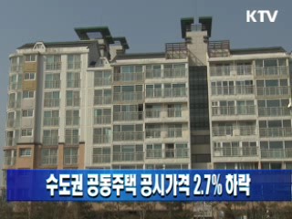 수도권 공동주택 공시가격 2.7% 하락