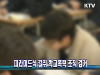 피라미드식 갈취 학교폭력 조직 검거