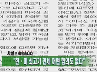 "한·미 쇠고기 관세 어떤 협의도 없다" 