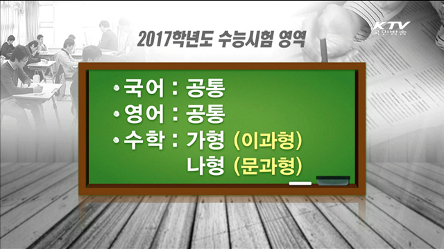 2017학년도 수능 한국사 20문항·50점 만점