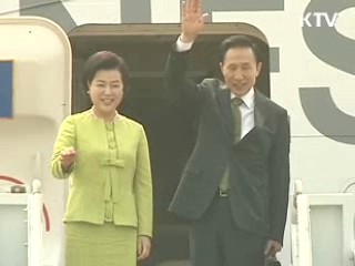 이 대통령 출국…내일 한·미 정상회담