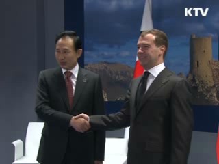 한·러 정상 '5자협의' 추진 합의