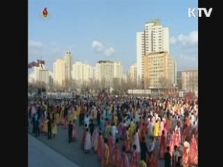 北,내부적으론 '축제 분위기' 고조