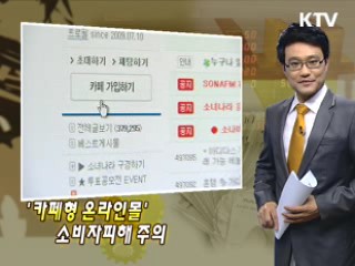 '카페형 온라인몰' 소비자피해 주의