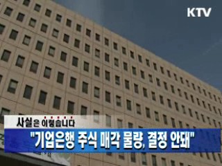 "기업은행 주식 매각 물량, 결정 안돼"