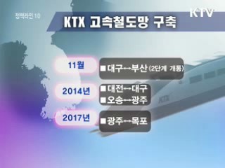 전국 주요거점, 녹색 KTX망으로 연결