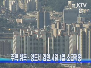 주택 취득·양도세 감면, 4월 1일 소급적용