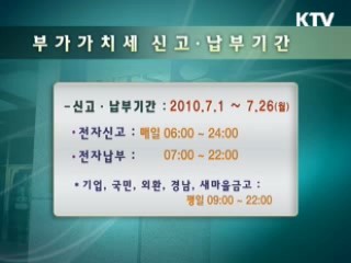 2010년 제1기 부가가치세 확정 신고 · 납부 